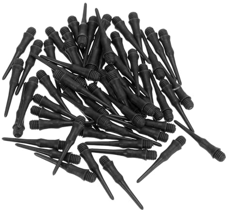 PATIKIL Plastic Dart Tips 2BA Thread, 120 Pack Soft Dart Tip Replacement Dart Accessories, Black