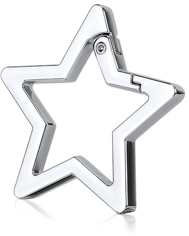 Star Shaped Zinc Alloy Pentagram Carabiner Clip for Keys, Wallets - Keychain Clasp, Charms for Camping, Fishing, Hiking, Outdoor Accessories
