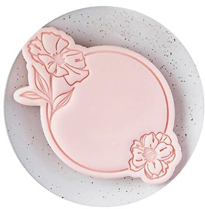 Hermosos moldes de galletas con marco estampado, herramienta resistente para hornear cocina para crear diseños de galletas con patrón coreano