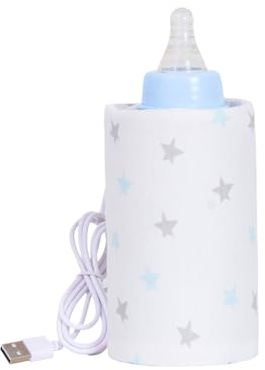Calentador de botella de leche materna, tapa de calentamiento de botella, tapa calentada con botella USB Corte de aislamiento de calefacción de leche | Mango de calentamiento de viaje, soporte de