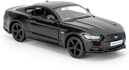 RMZ City Ford Mustang Car Model, 1/36 Scale Casting Zinc Alloy Toy Car for Kids, Pull Back Vehicles for Toddlers Kids Boys Girls Gift (Black)
