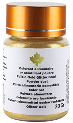 Pulver-Lebensmittel essbar Farbstoffe Glitzer Gold - Blumentopf aus 20 g