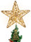 Anstore Baumspitze, Christbaumspitze Weihnachtsbaum Stern Tannenbaum Spitze mit 30 LED für Feiertags-Dekorationen Weihnachtsdeko, 31 cm, Gold