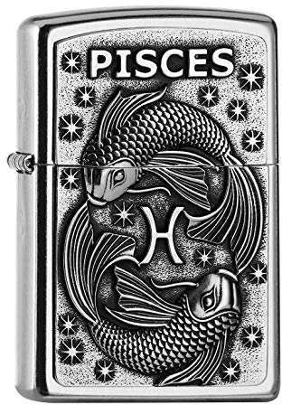 Zippo PL 207 Pisces V19 - Mechero de latón, diseño de Animales