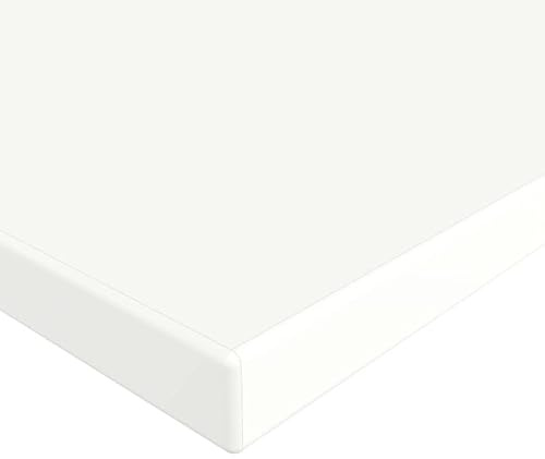 MySpiegel.de Tischplatte Holz Zuschnitt nach Maß Beschichtete Holzdekorplatte Weiß in 25mm Stärke (140 x 60 cm, Weiß)