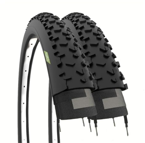 Ecovelò Neumáticos Tasellati 29 x 2.25 (57-622) MTB 29, 2 neumáticos Unisex para Adultos, Negro, Talla única