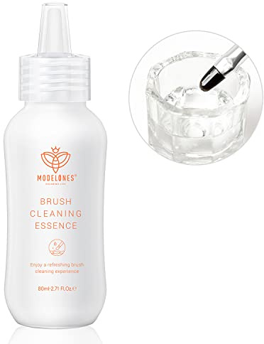Modelones Nail Art Brush Cleaner & Restorer 80ml/2.71 Fl.Oz for Gel Polish/Nail Extension Gel/Nail Art Liner/Dip Powder/Acrylic Builder Manicure Brush DIY Salon at Home