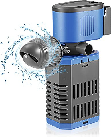 SOUSLOW 11W/23W/31W/42W Filtro de Acuario Interno con Flujo para Agua Limpia, Flujo de Aire Ajustable, bajo Ruido y Silencioso (11W)