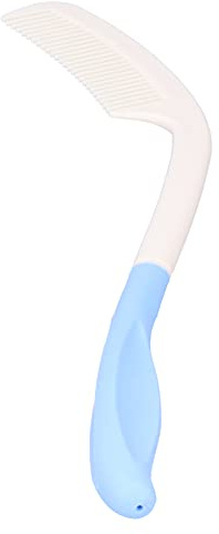 Peine de mango largo para artritis, peine de mango curvado con cerdas suaves, peine de fácil agarre para ancianos, adecuado para destreza limitada, diseñado