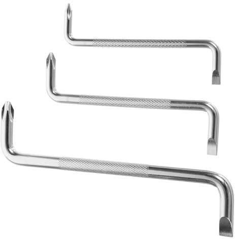 NUOBESTY 3pezzi Cacciavite Offset z Cacciavite Doppia Punta Cacciaviti Angolari Per Spazi Ristretti Realizzati in Acciaio Al Carbonio Impugnatura Ed Ergonomica