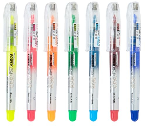 Rnigra Liquid Highlighter 7PCS, Chisel Tip Highlighters 7 Assorted Neon Colors, Highlighters Pastel, Office Journaling Study Supplies, Quick Dry No Bleed, for Drawing Sketching Underlining