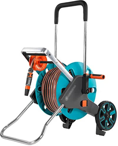 Carrete para Manguera Carrito Portamanguera Carro De Manguera De Jardín Móvil, Carretes De Manguera De Jardín Profesionales, Estante del Almacenamiento De La Tubería De Agua (Color : Azul, S : Hose