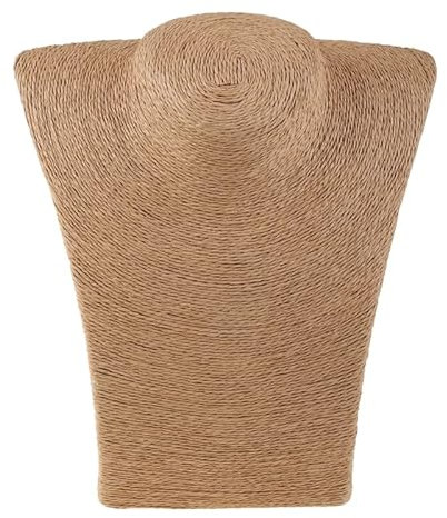 Lamala Maniquí de cuerda para mujer, soporte de exhibición de joyas, soporte para collar, soporte para busto, soporte de joyería, soporte de exhibición para collares