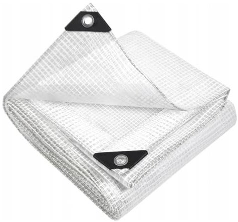 TRANSPARENT CLEAR Tarpaulin EXTRA Heavy Duty 350GSM Sheet Waterproof Cover Tarp (2m x 2m)