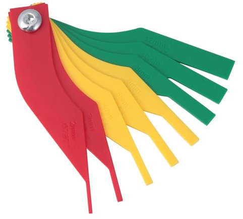 PACKOVE 2pcs Car Brake Pad Scale Car Tool Brake Pressure Tester T Tool Measure Rulers Brake Pad Gauge Tester Brake Drum Gauge Brakes Pads Brake Pads Brake Thickness Gauge Meter Plastic