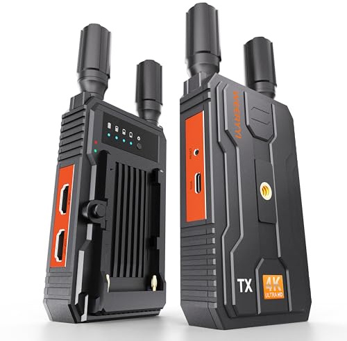 4K Wireless Transmitter Receiver HDMI Video Transmission System, Ultra-Long Range Plug and Play, 2.4/5GWirelessVideoTransmissionSystem forStreamingCameraVideo/Audio from Laptop/Projector/Video Monitor
