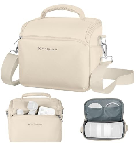 K&F CONCEPT Kamera-Rucksack Schultertasche SLR-Taschen Umhängetasche Liner-Tasche Taschen für Fotografen Geeignet für den täglichen Gebrauch (Beige)