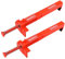 2 Pezzi Estrattore per Rivestimento di Mattoni, Resistente All'usura e Antiscivolo, Estrattore per Rivestimento di Mattoni Può Essere Bloccato Nell'intervallo di 20-24 cm, per L'edilizia (Rosso)