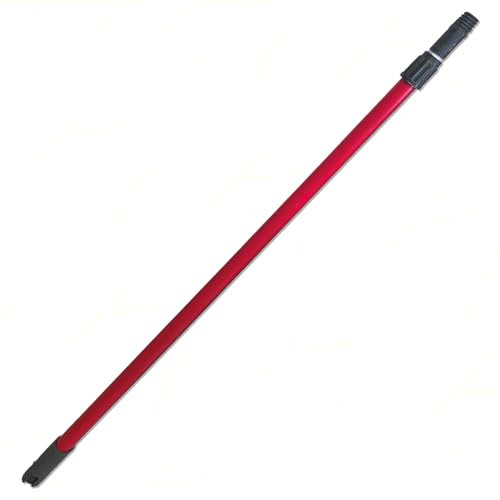 Sicignano | Teleskopstiel für Universalbesen ausziehbar 77-150 cm rot, aus Kunststoff und Aluminium, robust und solide, für Reinigung und Gartenarbeit (1)