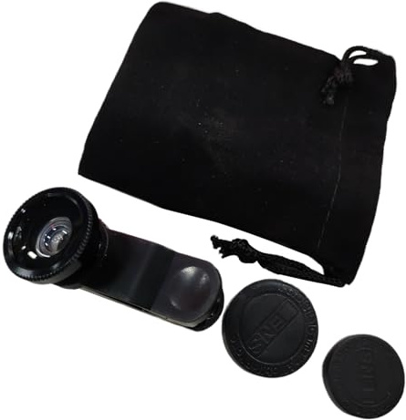 Objectif 3 en 1 pour appareil photo - Pour la plupart des téléphones - Grand angle - Macro Fish Eye - Objectif à clipser - Portable