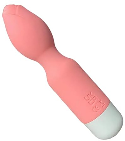Heyokoy sladdlös mini massagerare - uppladdningsbar USB, super tyst, 10 kraftfulla vibrationslägen och vattentät, rosformad (Rosa)