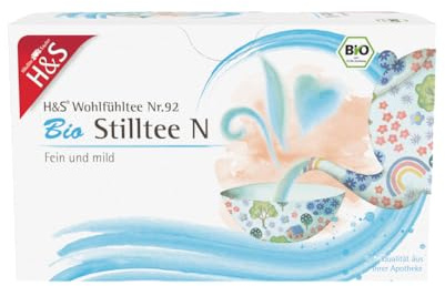 H&S Wohlfühltee Nr. 92 - Bio Stilltee N, 20 Beutel à 1,8 g: Wohltuender Kräutertee für Stillende mit Hagebutte, Apfel, Fenchel, Kümmel, Melisse, Anis, Karotte