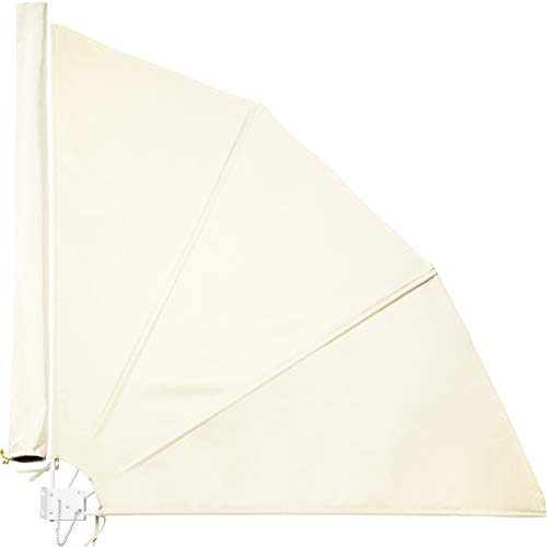 TecTake 800577 Brise-Vue rétractable, Éventail de Balcon, Design Discret et uni, avec Matériel de Montage - diverses Couleurs - (Beige | no. 402874)