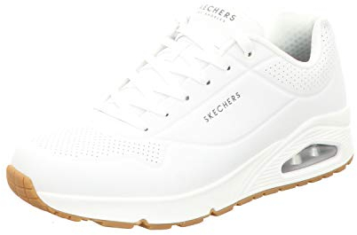 Skechers Herren Uno Stand On Air Sneaker, White Durabuck Trim, 46 EU