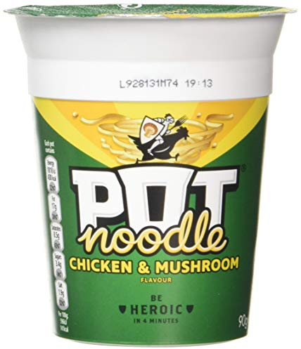 Pot Noodle Chicken and Mushroom 90 g (Pack of 12)