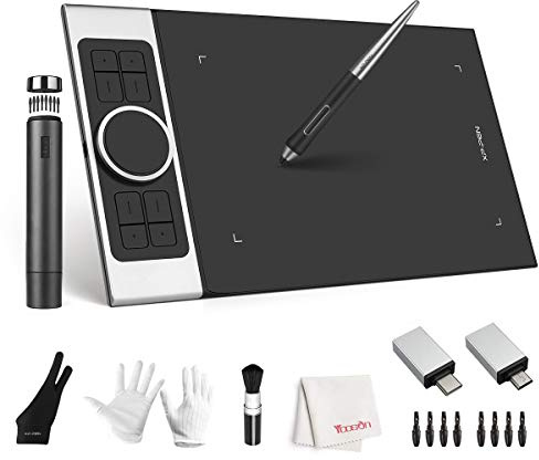 XP-Pen Deco Pro M Graphics Tablet 8192 Lápiz óptico de presión sin batería con 11 x 6 Pulgadas Funciona con Windows 10/8/7 Mac OS Android 6.0