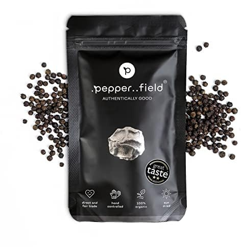 .pepper..field Poivre de Kampot Noir 50g - Poivre Noir en Grain - Vrai Poivre Noir de Kampot, Cambodge IGP - Poivre Noir Entier - Poivre pour Moulin & Moulin à Poivre