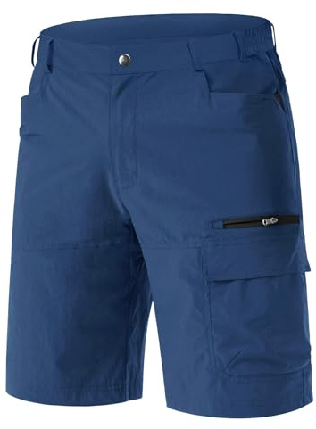 EKLENTSON Mens Shorts Quick Dry Hiking Work Cargo Shorts,Blue,40