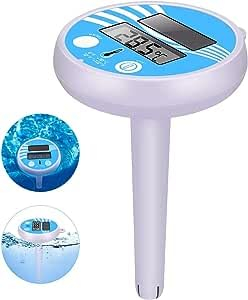 Volumoon Termometro Piscina Galleggiante Digitale Solare, Temperatura Acqua 0°C-50°C, Facile da Leggere e Termoresistente