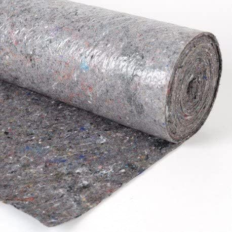 Manta Fieltro Protector de Suelo 1x25M, 180gr/m2. Protector de suelo para pintura, Mudanzas... Resistente a derrames de liquidos y antideslizante
