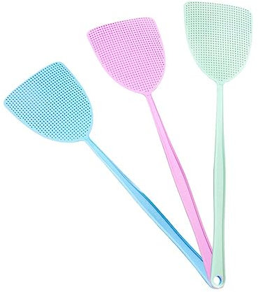 3pcs Plastic Fly Swatter Mosquito Swatter Plastic Fly Swatter Lightweight Repellent Tools Insect bits Swat refill Paper refill uv pack,Manual Set,Plastic swats,flyswatter catcher insects, swat