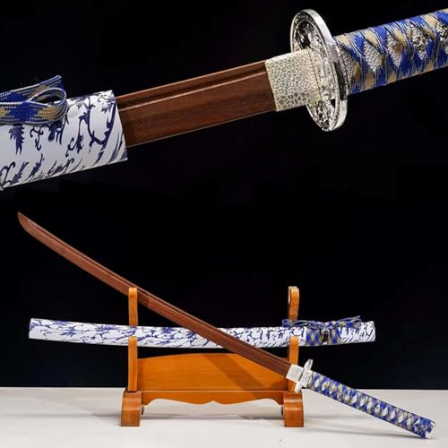 HJHUUA Bokken de Madera Pesada Natural de 102cm,Espada samurái Hecha a Mano con Vaina,Katana Japonesa para exhibición,Cosplay,colección,Entrenamiento de Kendo/Iaido/Bushido