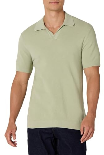 Amazon Essentials Hombre Polo de Punto de Manga Corta y Corte Recto