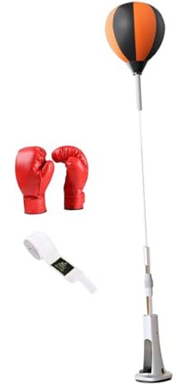 LOVIVER Palla da Boxe per Reazione Sacco da Boxe per Allenamento di Pugilato Migliora la velocità di Reazione Palla da Boxe per velocità con Supporto per, Peradulti Conguanti