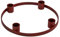 Adventskranz Kerzenring Kerzenhalter Kerzenleuchter rund Adventsgesteck aus Metall für Stab-Kerzen Ø 20cm Deko-Kranz Weihnachts-Deko Weihnachten Advent Winter Wohungs-Dekoration Farbe: rot