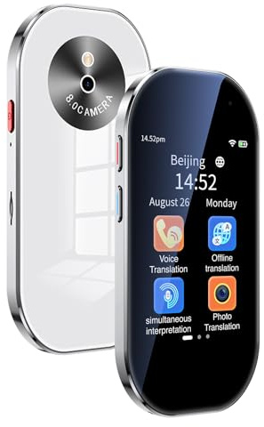 Bisofice D6 Traductor de Idiomas, con Salida de Voz, ChatGpt AI, 144 Idiomas en línea / 19 Fuera de línea, Wi-Fi/Punto de Acceso, traducción de Fotos, Ideal para Viajes, Aprendizaje y Negocios