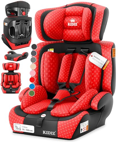 KIDIZ® Asiento de coche infantil Triangle Premium | Silla de coche para niños | 9 kg - 36 kg 1-12 años | Grupo 1/2/3 | universal | homologado según ECE R129/03