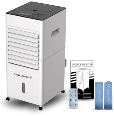 STARLYF Cooler & Heater, 5 in 1 - Cools, Humidifies and Purifies, Evaporative Cooler, Low Power Consumption, Portable Humidifier, Timer, Remote Control
