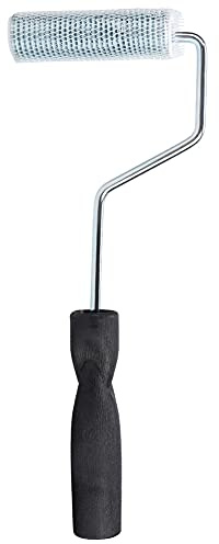Rodillo burbujeador de fibra de vidrio 26x90 mm, aluminio y ABS, herramienta laminadora de resina - Elimina burbujas en FRP, mango ergonómico, ligero y duradero, ideal para