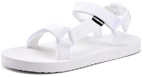 WateLves Womens-Sport-Sandals Hiking Sandals with-Arch-Support Webbing-Outdoor-Beach-Water-Sandals for Travel-Walking-Trekking-Camping(TB-White,39)
