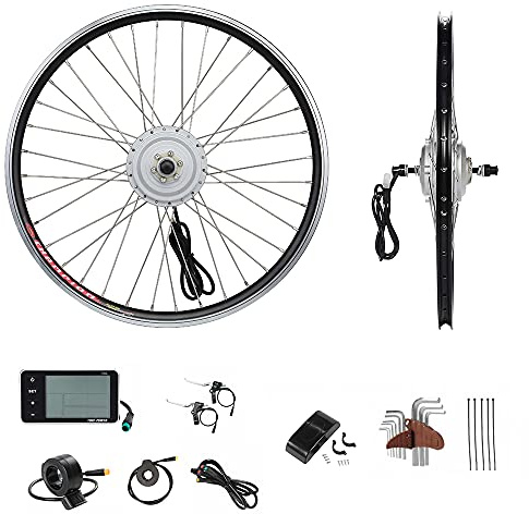 YOSE POWER E-Bike Conversion Kit Front Wheel 36V250W24'' Elektrofahrräder Umbausatz Vorderrad 24 Zoll mit LCD Display