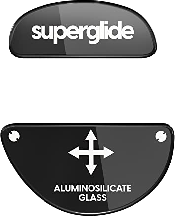 Pulsar Gaming Gears Superglide - Piedini per mouse più veloci e lisci, realizzati con vetro ultra resistente e impeccabile, suola super veloce liscia e resistente per Zowie serie EC [nero]