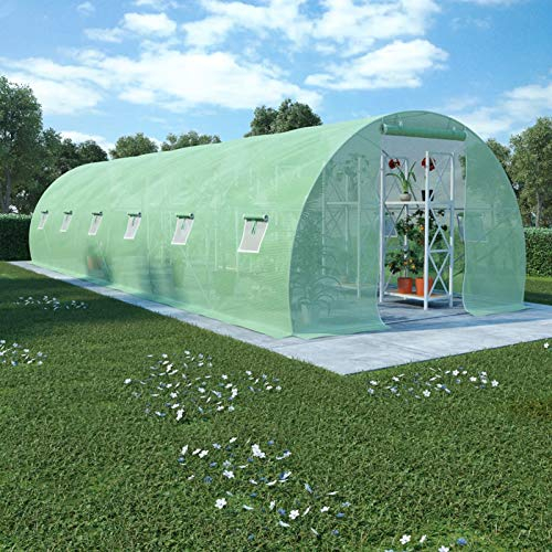 Yumeng Gewächshaus, Wintergarten Bausatz, Tomatenhaus, Treibhaus, Garten, Greenhouse, Gartengewächshäuser, Anlehngewächshaus, 27 m² 900×300×200 cm