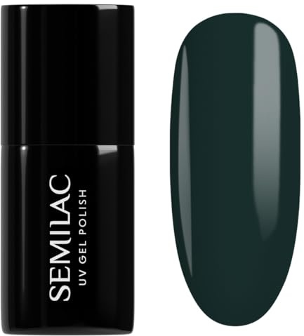 SEMILAC Gel Nail Polish 422 Deep Forest Green - Full Coverage Gel Polish - Soak Off Easy To Use LED/UV Nail Lamp - Long Lasting Manicure and Pedicure up to 3 weeks