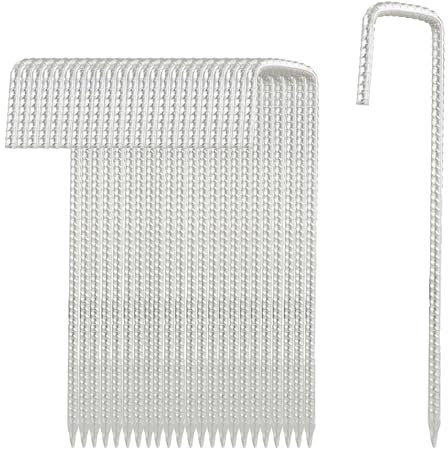 SHUESS 24 Pcs 12 Inch Tent Pegs - Tent Pegs Metal Heavy Duty - Ground Pegs Heavy Duty for Hard Ground - Metal Pegs for Awning, Football Net, Gazebo, Beach