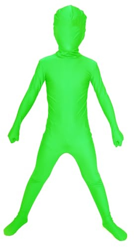 Chendvol Kids Spandex Halloween Costume Cosplay Full Bodysuit (Lime Green, Kid Medium)